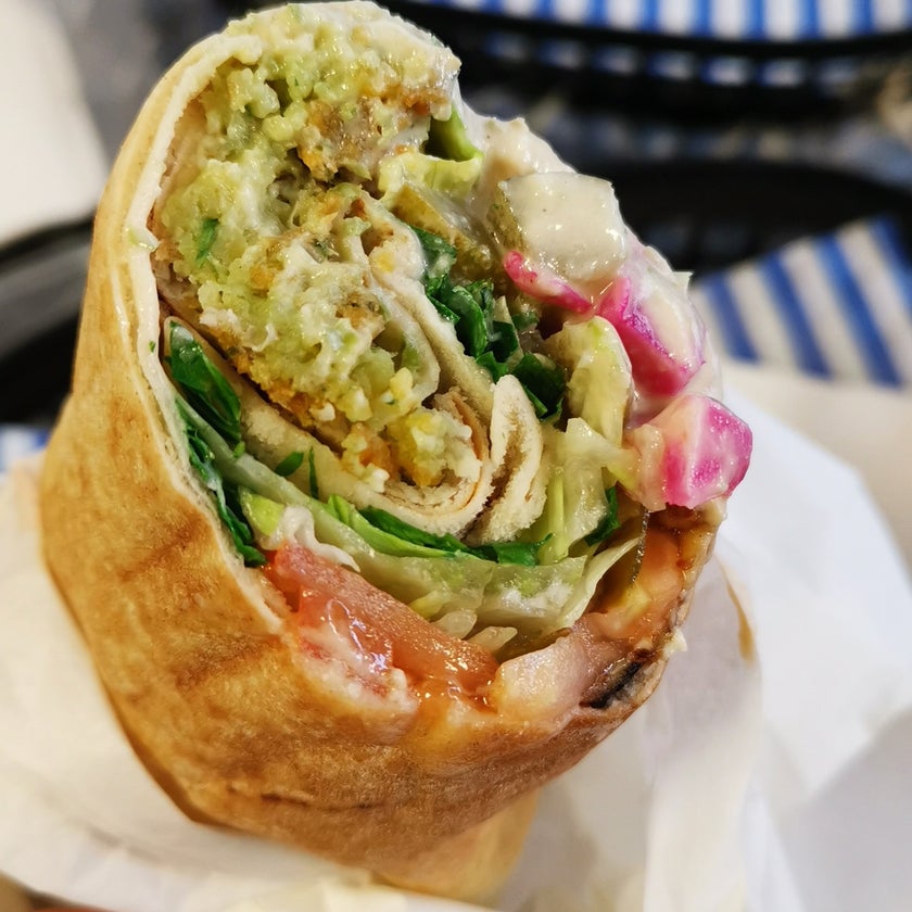 Mr Falafel - Falafel Restaurant,Fast Food Restaurant,Vegan and Vegetarian Restaurant - inexpensive,sandwiches,lunch,clean,healthy food,city,spicy food,great value,avocado,falafel,good for a quick meal,feta cheese,good for singles,makdoos,spicy potatoes wrap
