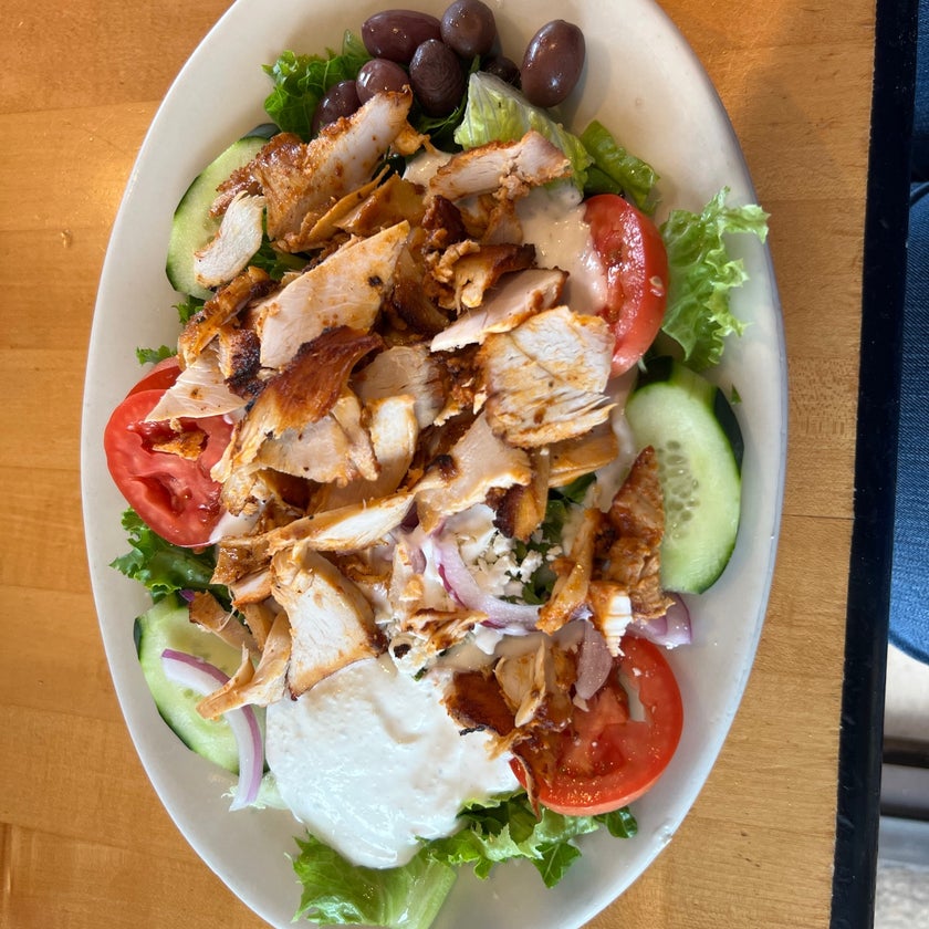 Tino's Greek Cafe - Greek Restaurant,Mediterranean Restaurant - chicken,salads,lunch,healthy food,chocolate,parking,dinner,great value,gyros,good for a quick meal