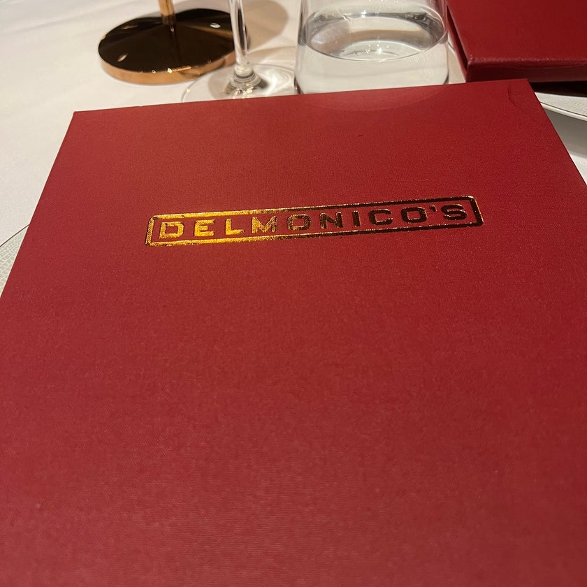 Delmonico's - American Restaurant,Steakhouse,Steakhouses,American (Traditional) - restaurants,desserts,pricey,cheese,well,lunch,brunch food,city,eggs,dinner,books,quiet,bacon,swimming,bananas,dancing,cheesecake,good for dates,crispy food,truffles,gelato,mashed potatoes,chocolate cake,veal,hazelnut,flatbreads,walnuts,foie gras,asparagus,landmarks,filet mignon,good for groups,good for business meetings,good for special occasions,meringues,ragu,Sherry,porterhouse,wild mushrooms,concoctions,caramel ice cream,business meetings,cognac,pecorino,cavatelli,Baked Alaska,cayenne pepper,root vegetables,apricot jam