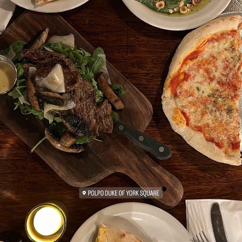 POLPO Chelsea - Italian Restaurant - restaurants,bar,brunch food,outdoor seating,dinner,crowded,trendy,good for a quick meal,bruschetta,focaccia bread,fruity,Amaretto,pork meatballs