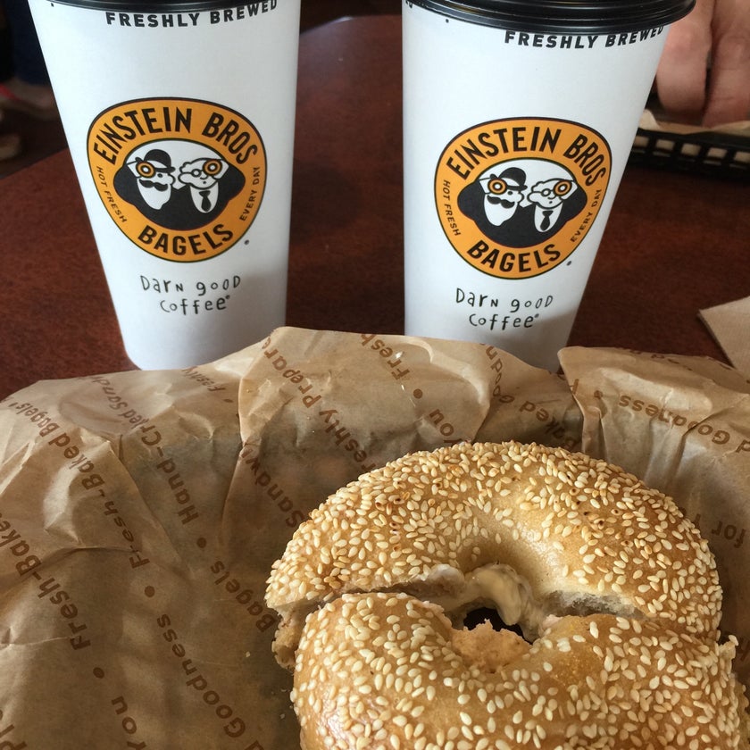 Einstein Bros. Bagels - Bagel Shop - breakfast food,lunch,great value,tomatoes,bagels,banks,basil,lox