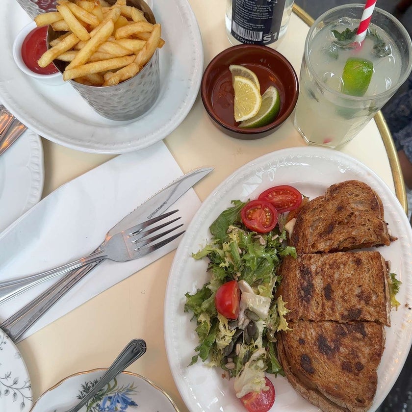 Chez Antoinette Victoria - French Restaurant,French - staff,coffee,breakfast food,lunch,brunch food,pastries,diner food,French bistros,du jour,salade lyonnaise and plat du,wonderful atmosphere