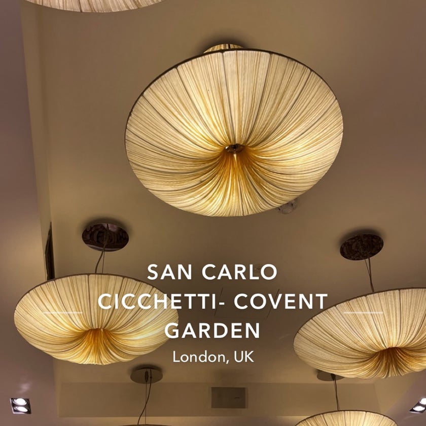 San Carlo Cicchetti Covent Garden - Italian Restaurant,Italian - bar,desserts,beef,healthy food,town,liquor,dinner,crowded,trendy,good for dates,truffles,carbonara,burrata cheese,good for special occasions,Marsala,medallions,chocolate bomb,pumpkin risotto
