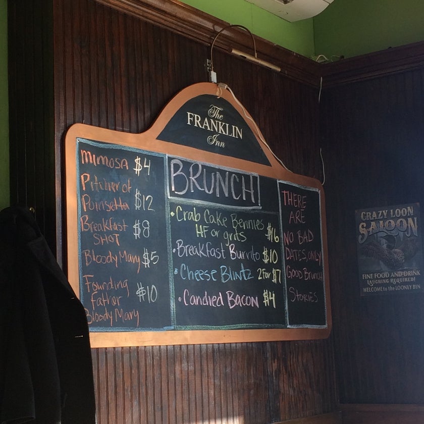 The Franklin Inn - American Restaurant - restaurants,bar,sandwiches,well,brunch food,healthy food,great value,neighborhood,trendy,good for dates,pitchers,corned beef,hushpuppies,happy hour specials,zucchini fries