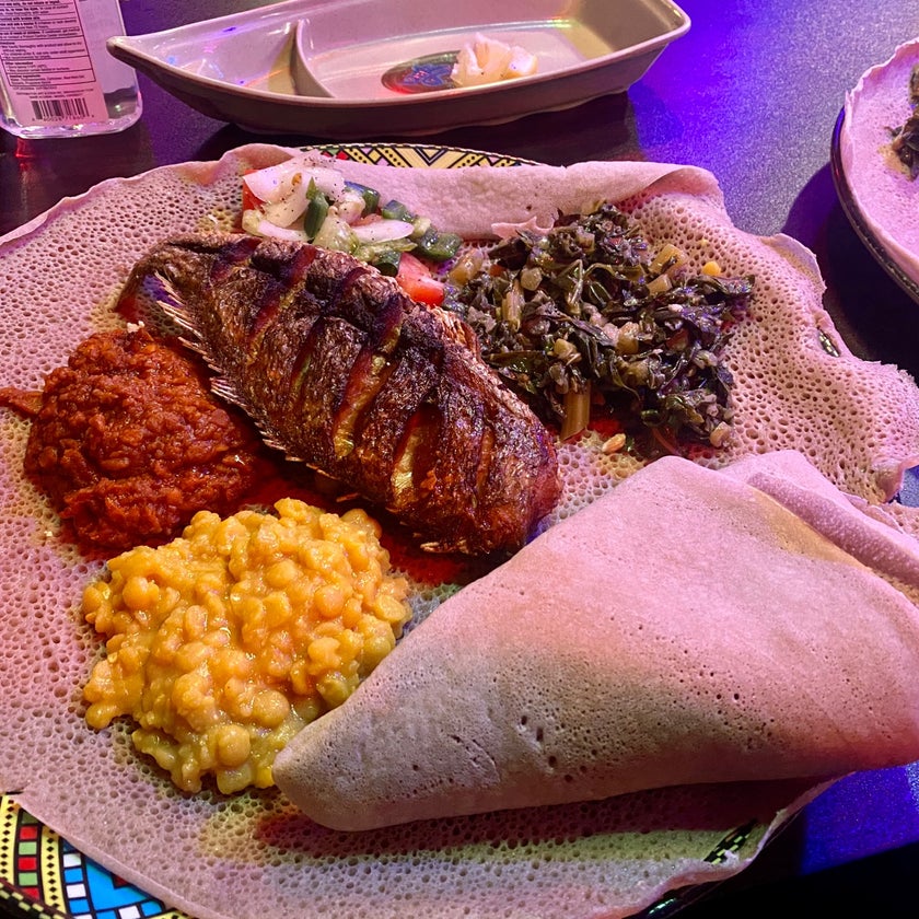 Dukem Ethiopian Restaurant - Ethiopian Restaurant,Middle Eastern Restaurant - restaurants,beef,well,lunch,dinner,lamb,good for dates,cabbage,lentils,good for special occasions,split peas,Ethiopian coffee,injera
