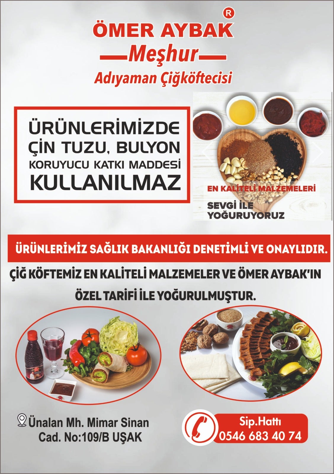 Meşhur Adiyaman Çi̇ğ Köfteci̇si̇ Ömer Aybak