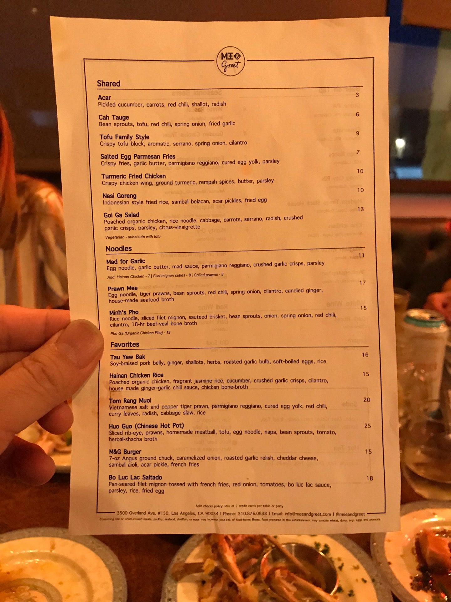 Mee and Greet, a restaurant in Los Angeles