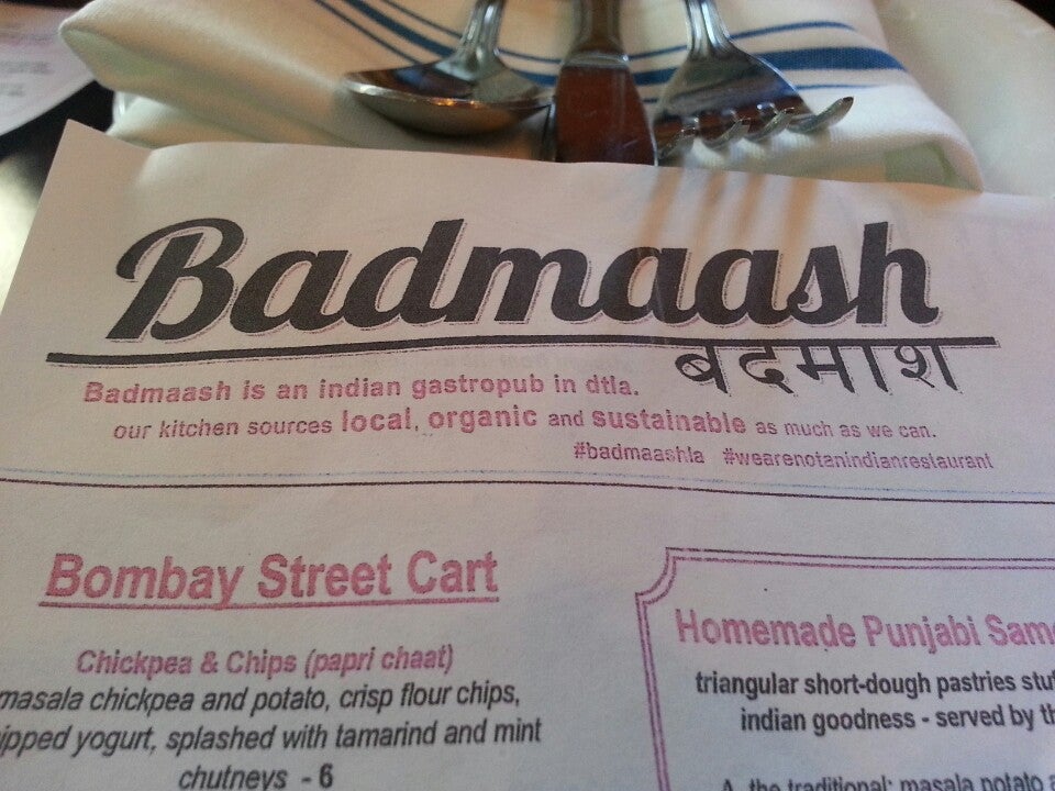 Badmaash restaurant in Los Angeles