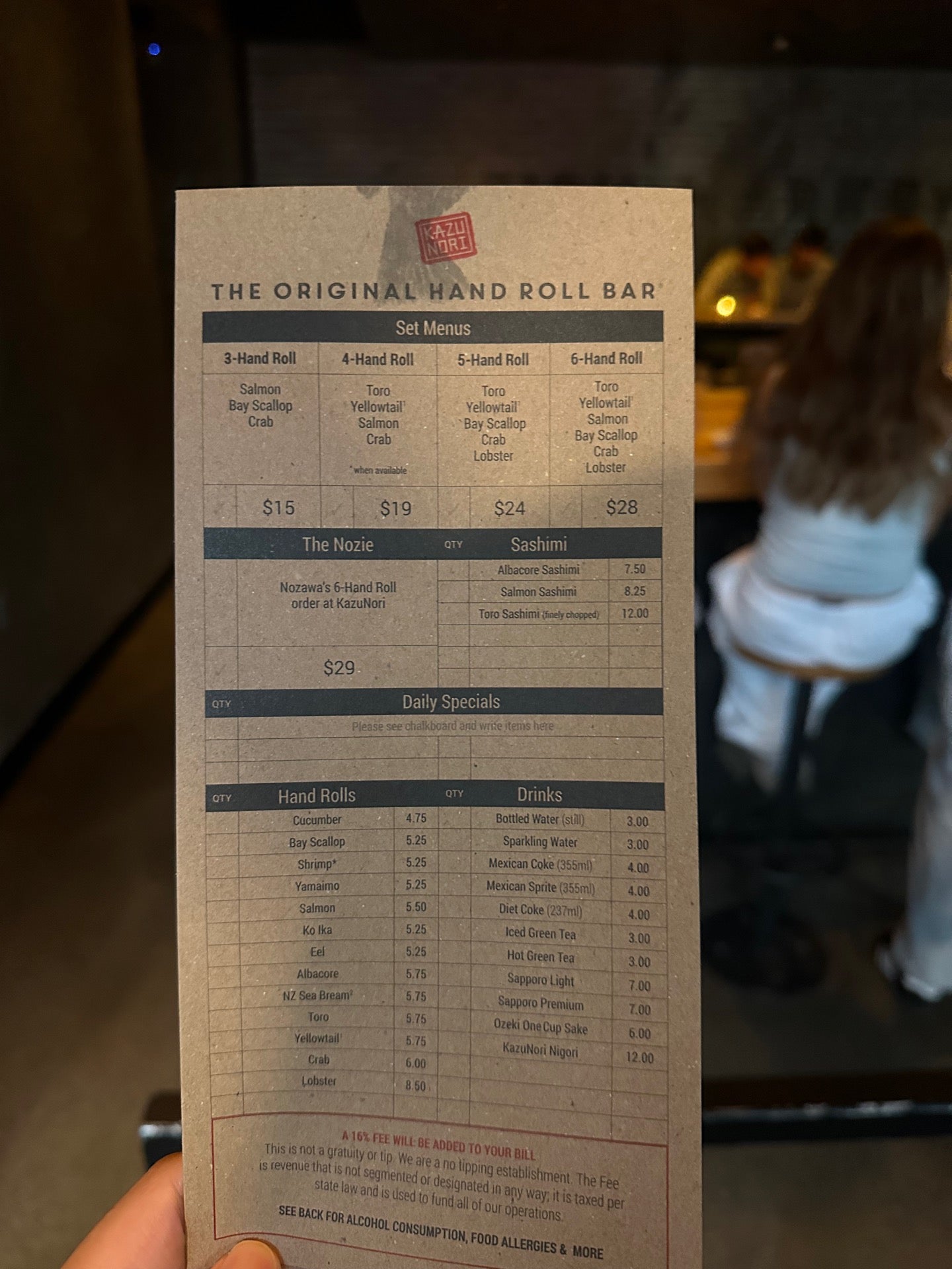 KazuNori restaurant in Santa Monica