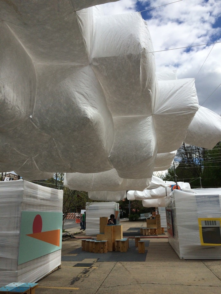Moogpatch at Moogfest - a temp installation by Clemson Vertical Architecture Studio in Asheville NC