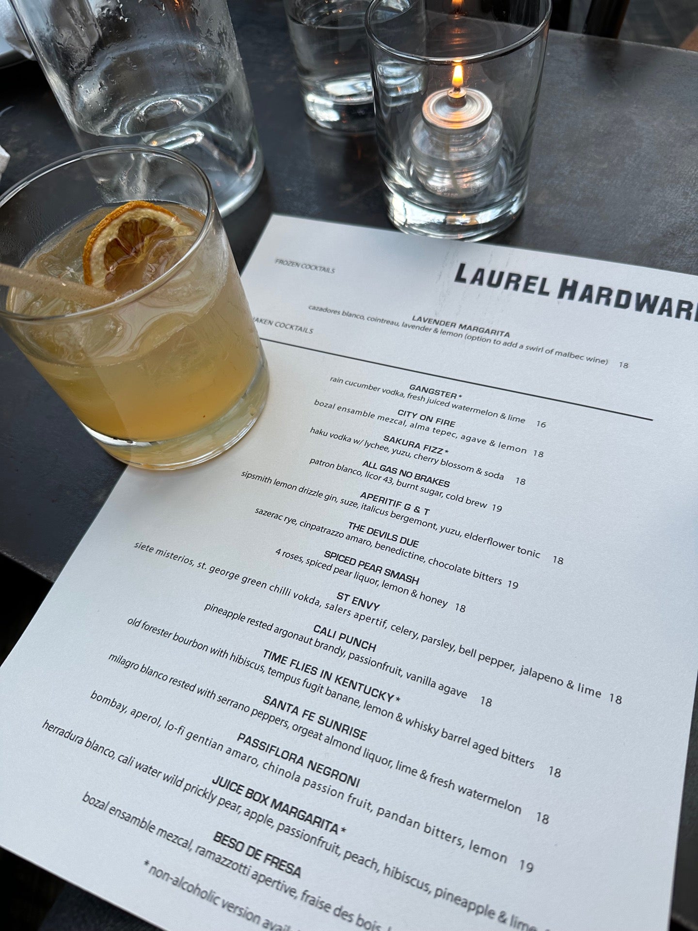 Laurel Hardware restaurant in West Hollywood