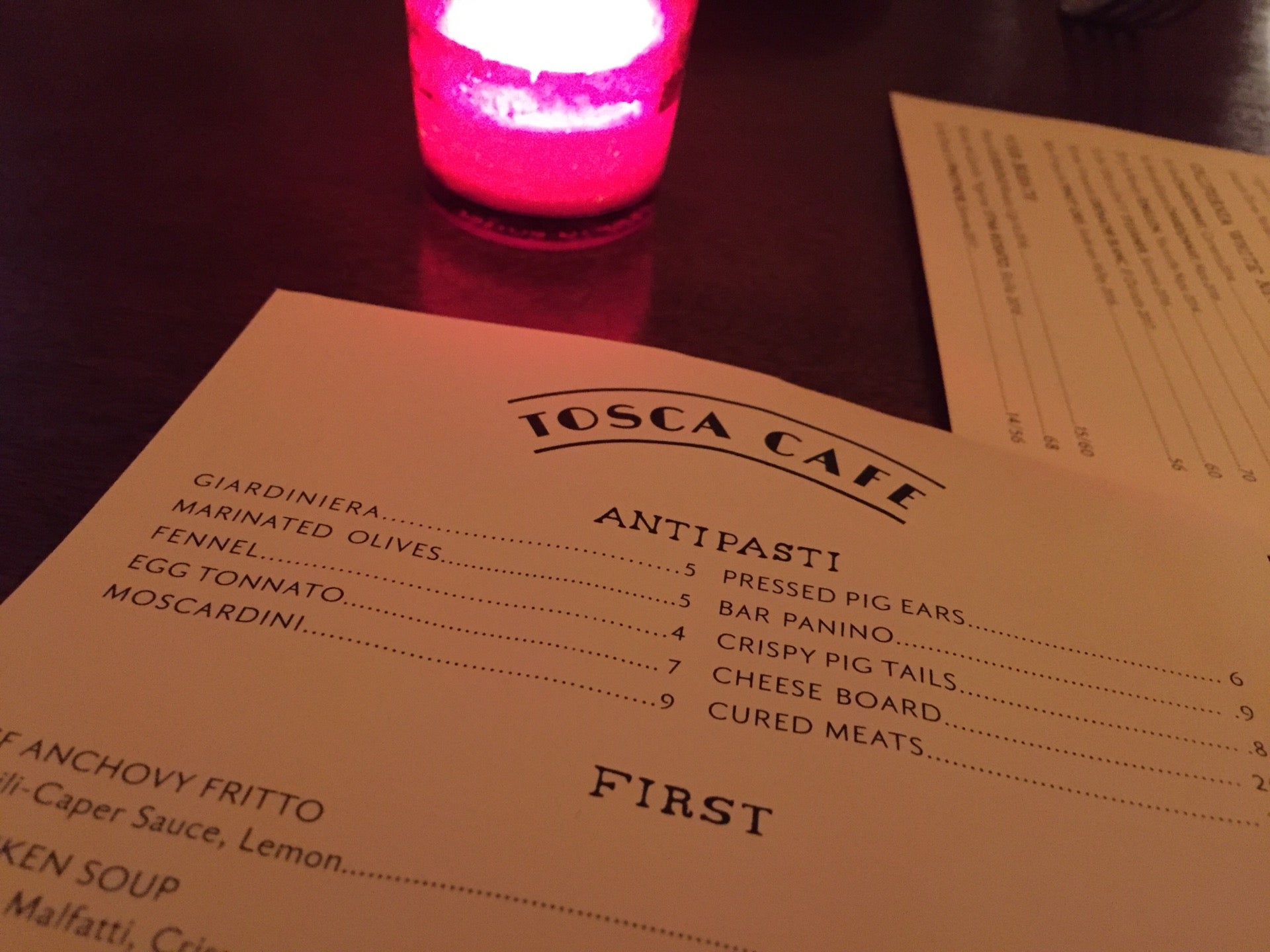 Cafe Tosca, a cafe in New York