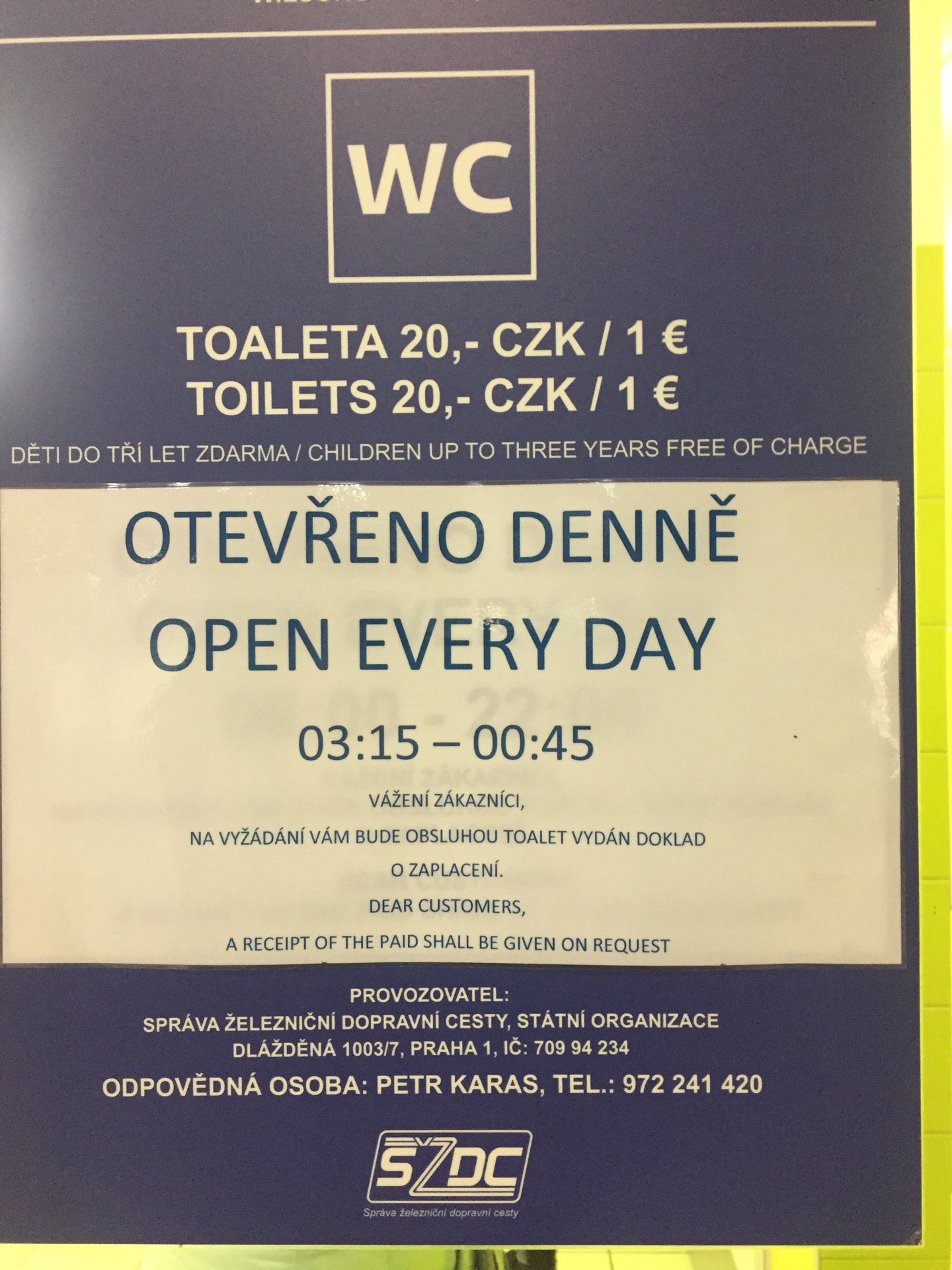 Veřejné WC - Praha - photo 1 showing the facility