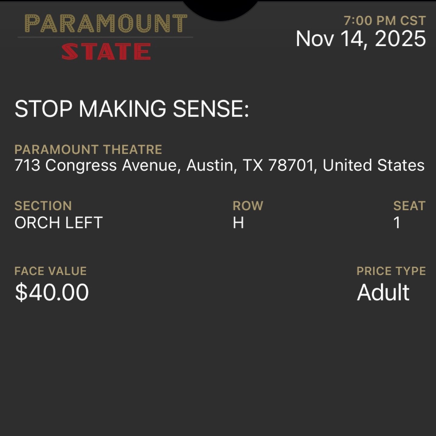 Paramount Theatre for the Performing Arts