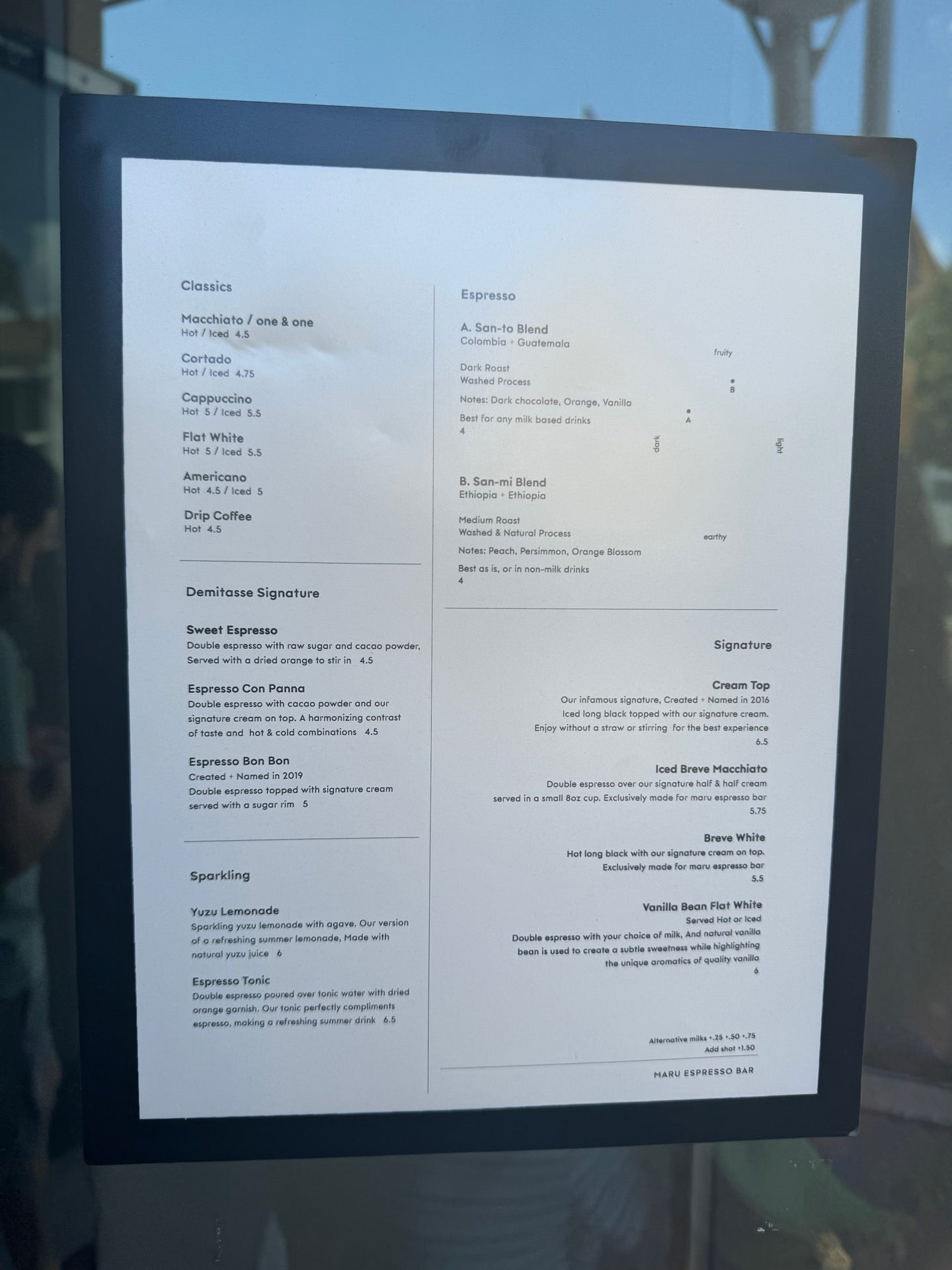 Maru Espresso Bar, a cafe