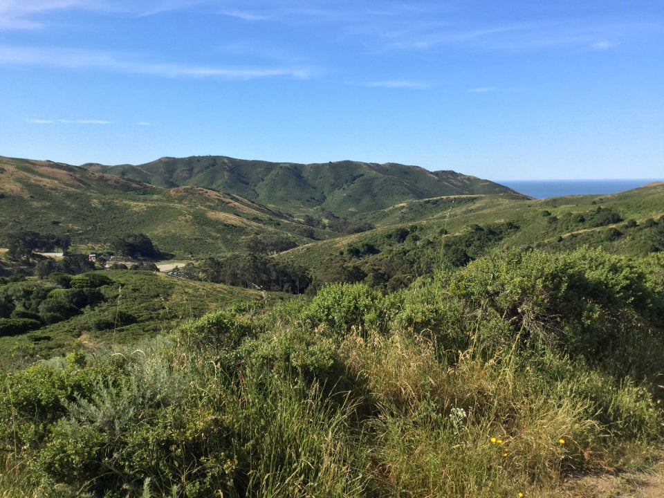 View of the Marin Headlands from Miwok north of Tennessee Valley